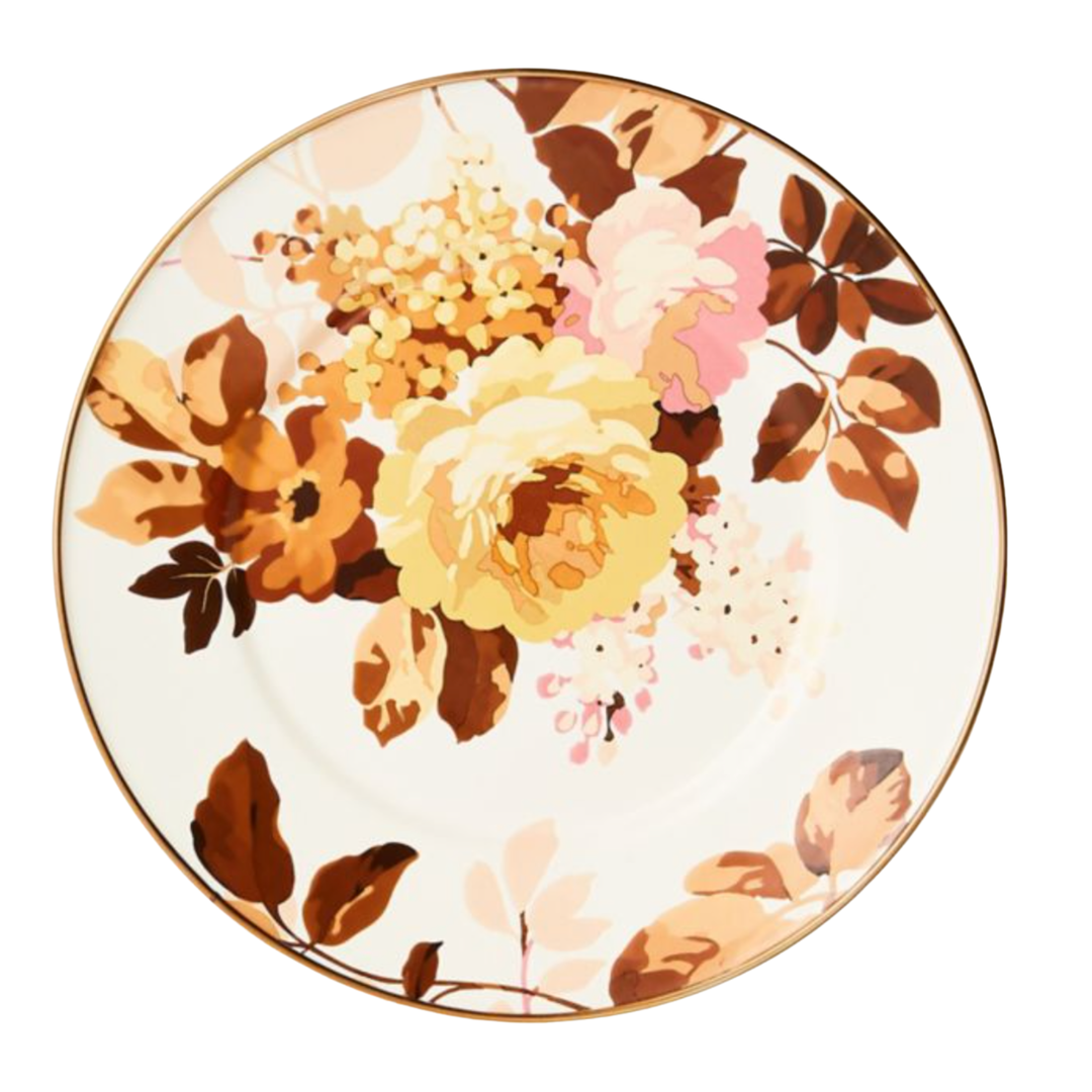 MACKENZIE CHILDS Wild Rose White Salad Plate Default Title
