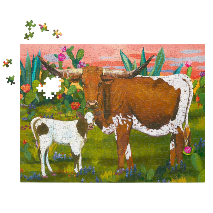 WERKSHOPPE Longhorn Cow Puzzle 500 PC