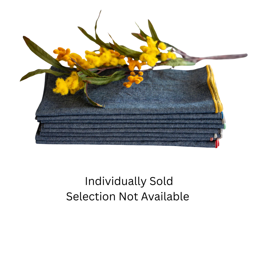 DOT & ARMY Individually Sold Denim Chambray Cloth Napkin Default Title