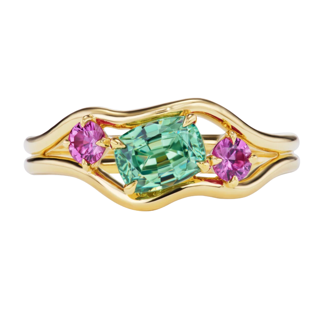 MELUZZA 18K Yellow Gold Watermellon Wave Ring Default Title