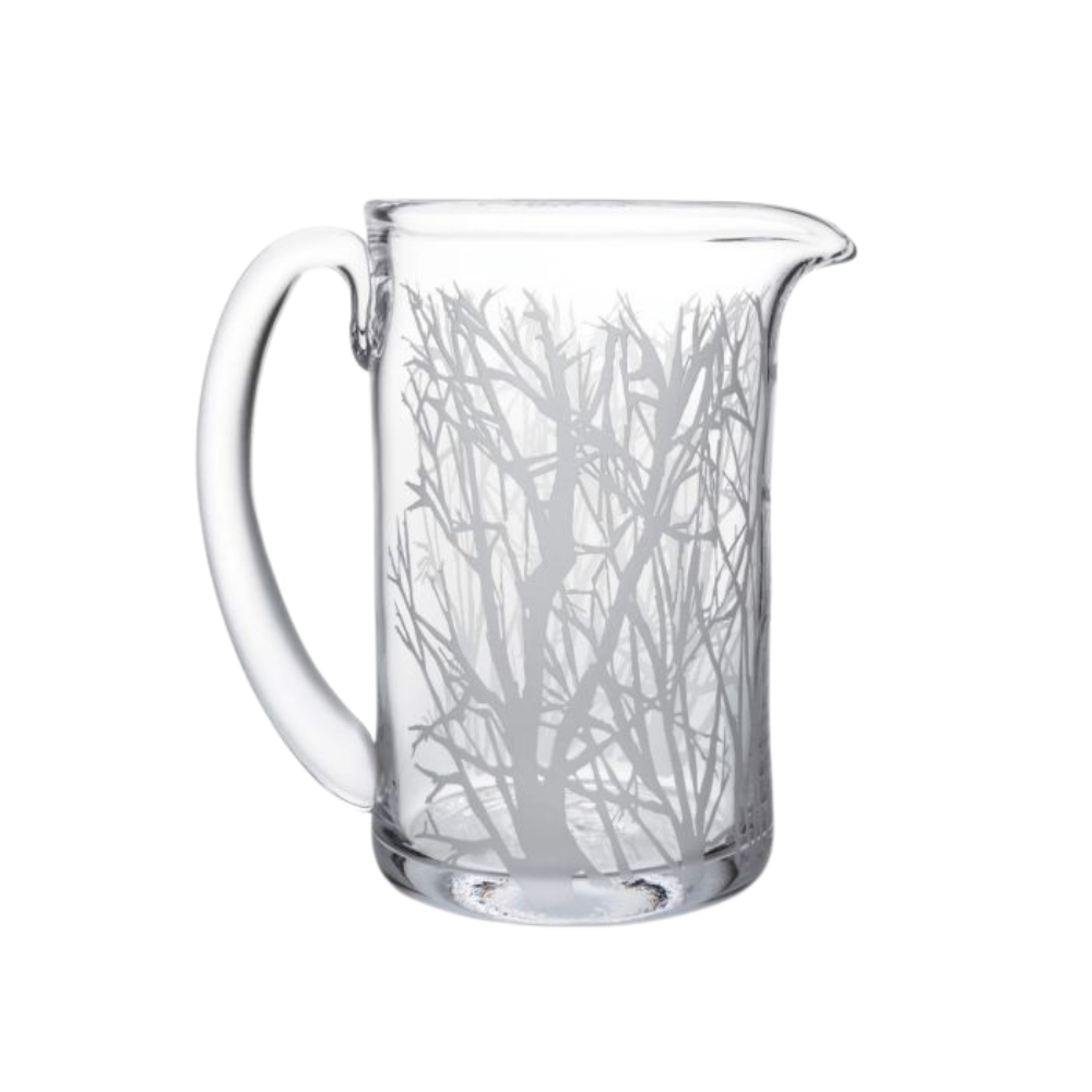 SIMON PEARCE Ascutney Engraved Aspen Forest Pitcher