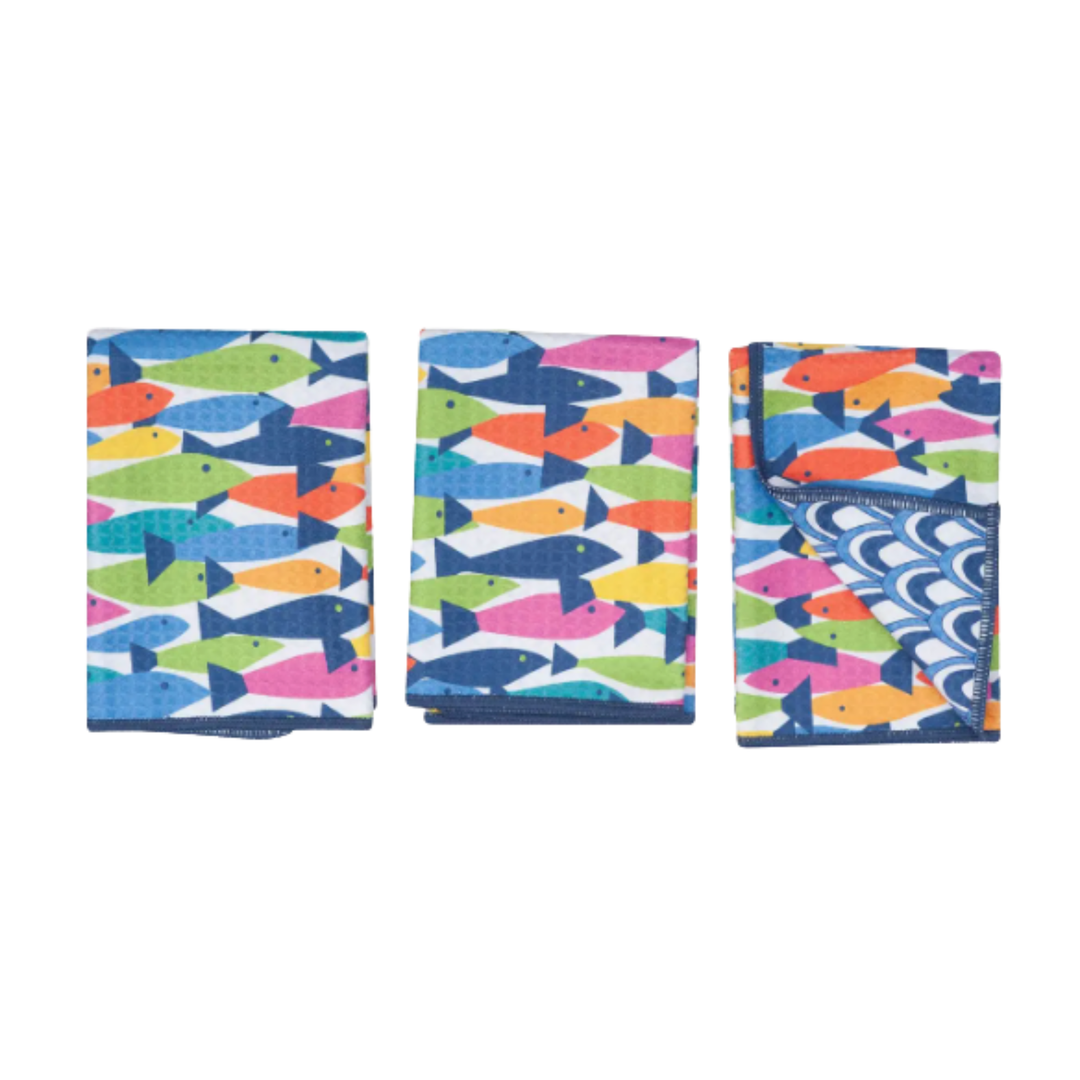 ONCE AGAIN HOME CO Reversible King Fish Mini Towel Set Default Title