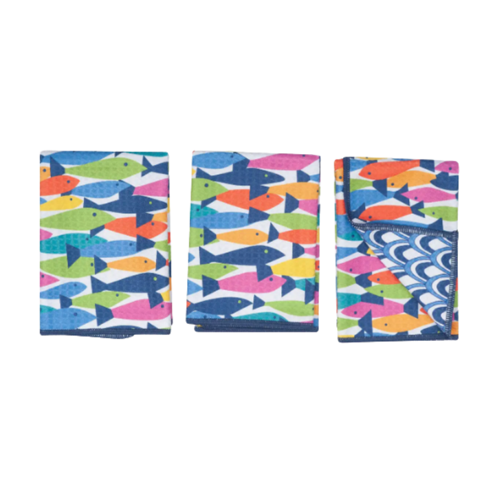 ONCE AGAIN HOME CO Reversible King Fish Mini Towel Set Default Title