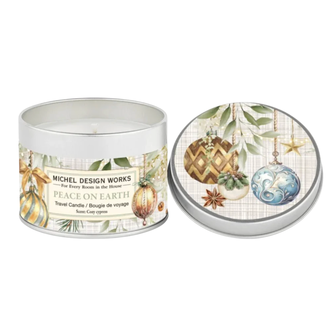 MICHEL DESIGN Peace On Earth Travel Candle