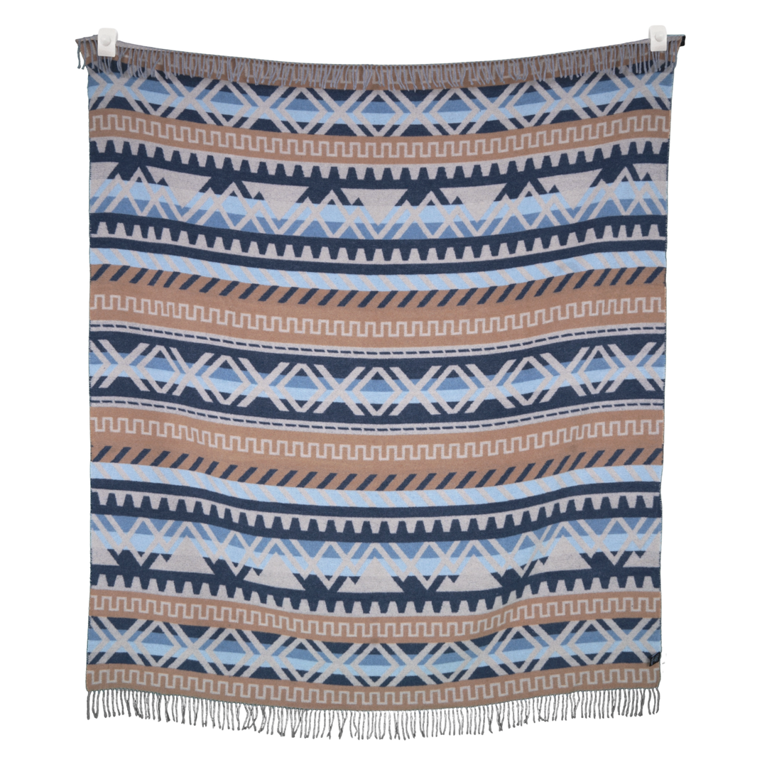 SACKCLOTH AND ASHES Ridgeline Alps Wool Throw Blanket