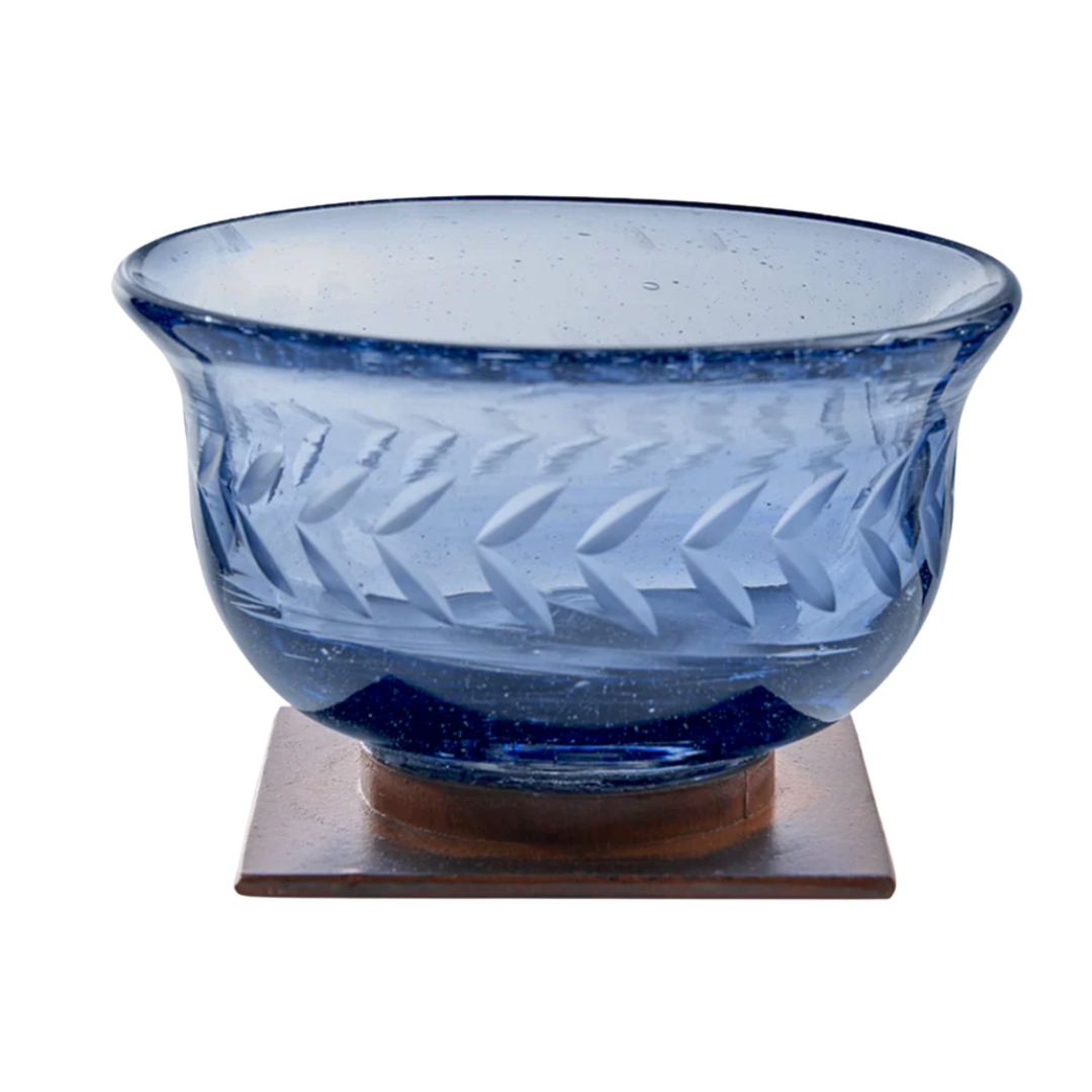 JAN BARBOGLIO Lujo Cito Azure Laurel Etched Bowl Default Title