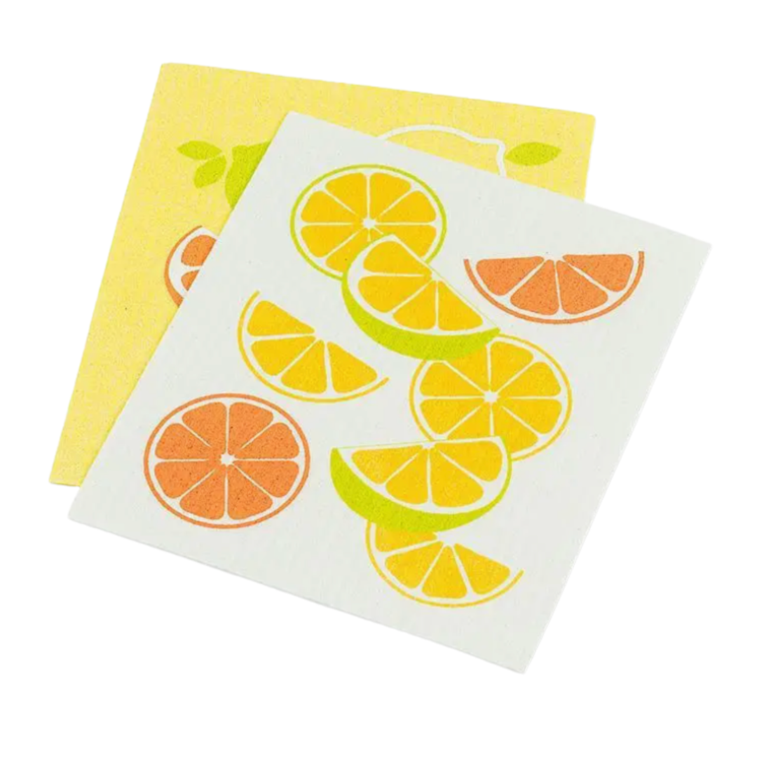 ABBOTT Orange And Lemon Motif Dishcloths Default Title