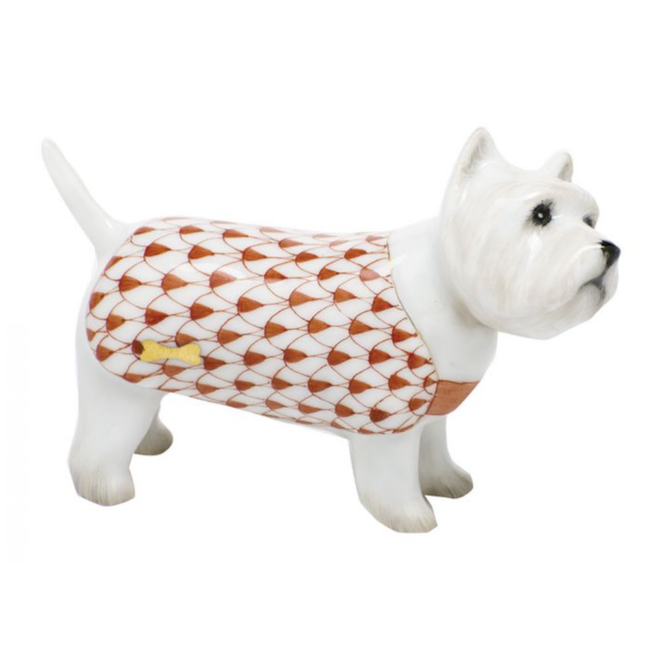HEREND West Highland Terrier RUST