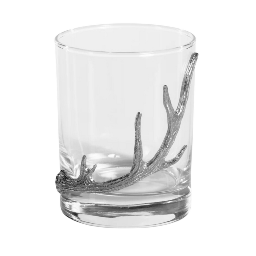 ZODAX Davos Rock Glass With Pewter Antler