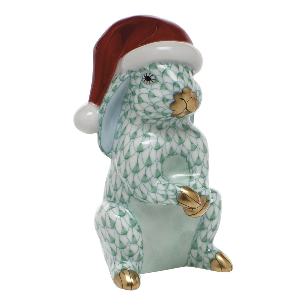 HEREND Santa Bunny Figurine BLACK,GREEN,BLUE,RUST,BUTTERSCOTCH,RASPBERRY