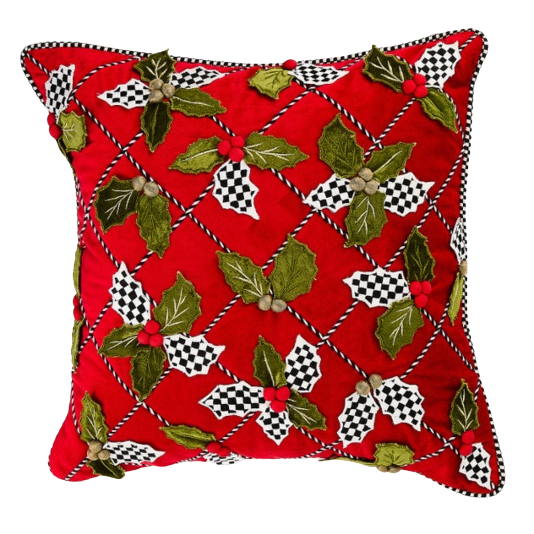 MACKENZIE CHILDS Holly Lattice Throw Pillow Default Title