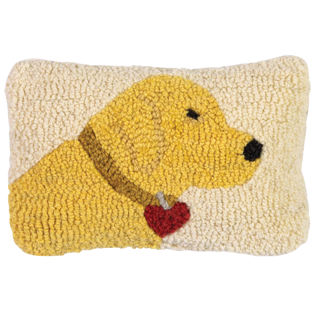 CHANDLER 4 CORNERS Buttercup Lab Hand-Hooked Pillow Default Title