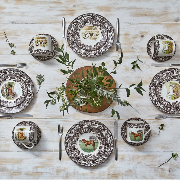 SPODE Woodland American Paint Horse Dinner Plate