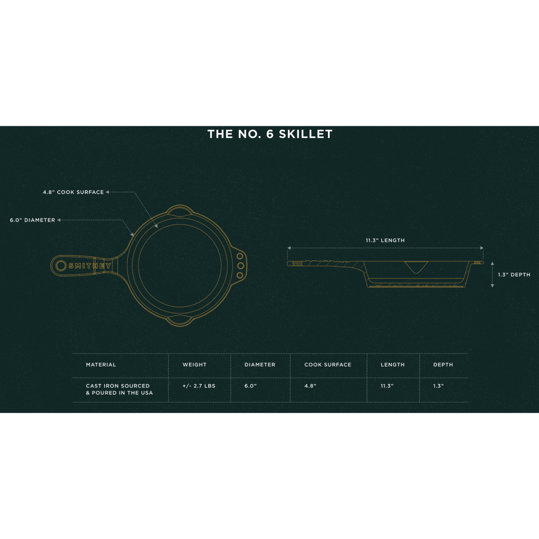 SMITHEY IRONWARE NO. 6 Skillet