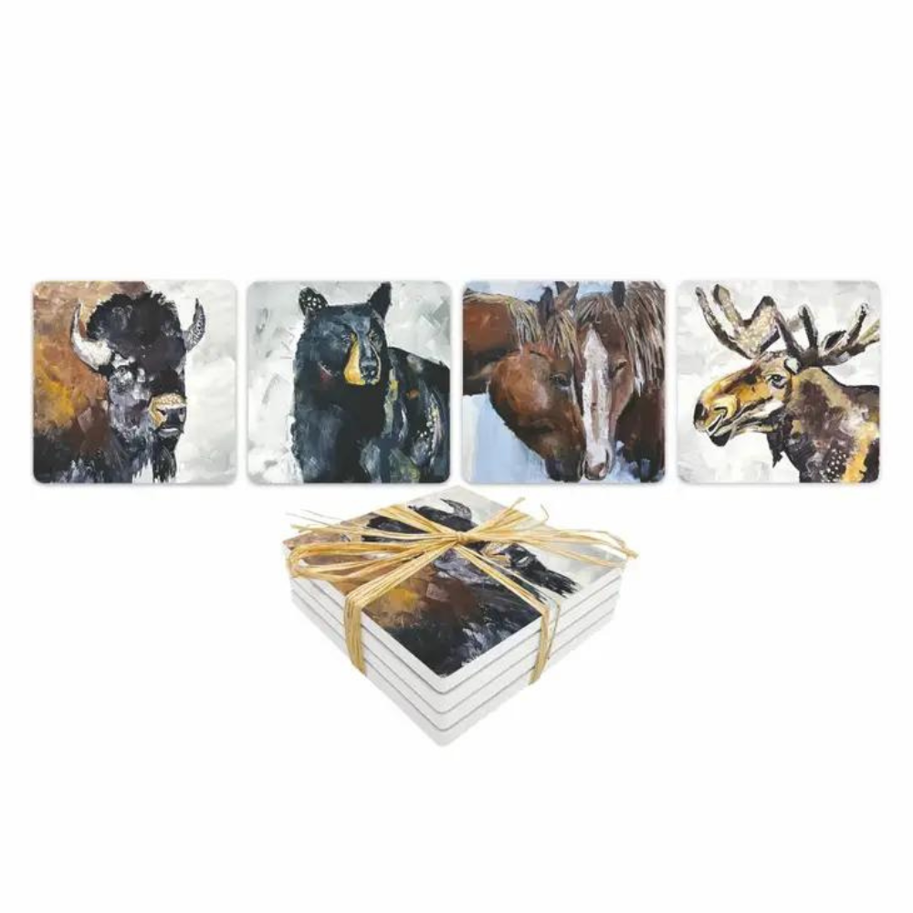 PAPERPRODUCTS FRONTIER WILDLIFE STONE COASTER SET