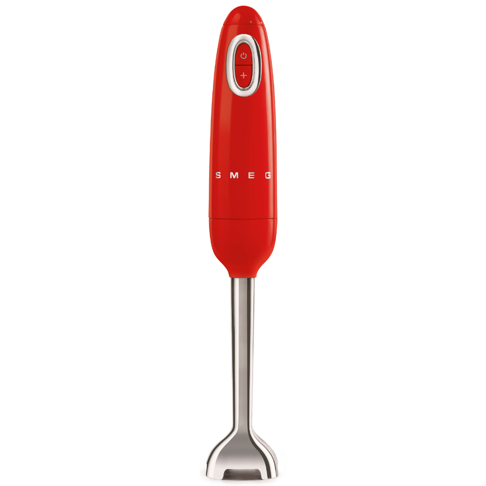 SMEG RED RETRO HAND BLENDER WITH ACCESSORIES