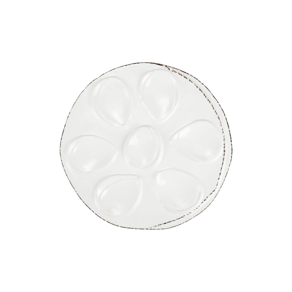 VIETRI LASTRA WHITE OYSTER PLATE