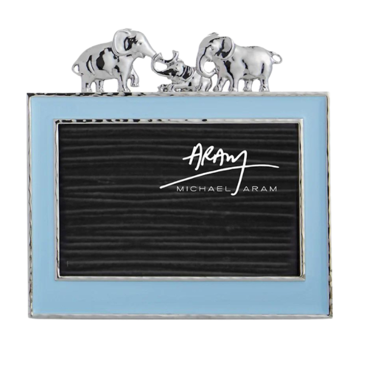 MICHAEL ARAM ELEPHANT FRAME BLUE ENAMEL