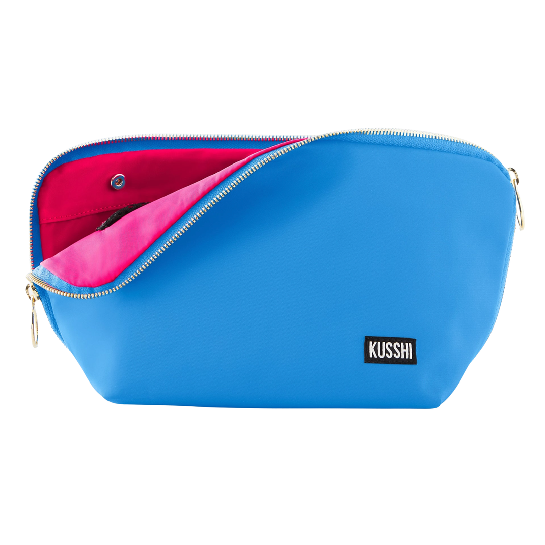 Signature Navy And Pink Makeup Bag
