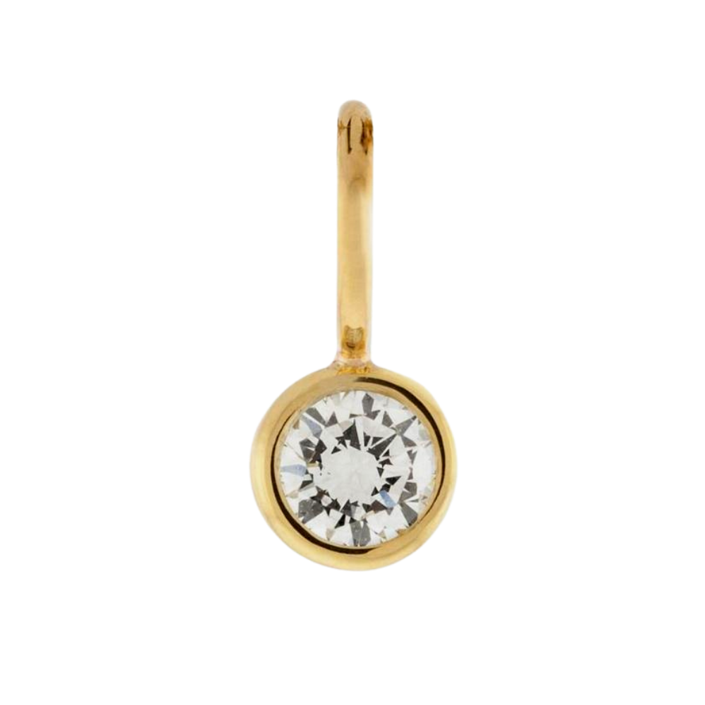 HEATHER B. MOORE White Diamond Yellow Gold Bezel