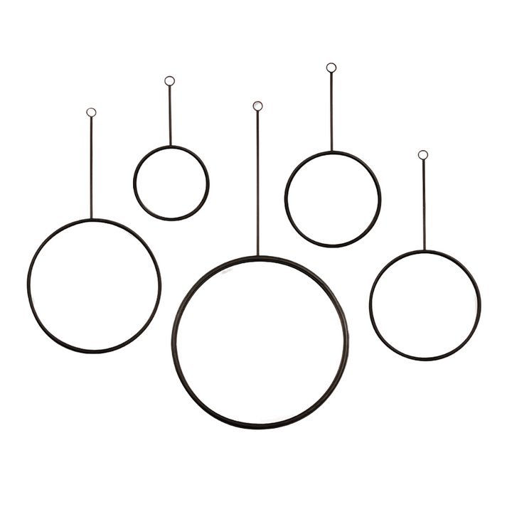 NAPA HOME & GARDEN Set of Five (5) Maison Noir Pendulum Mirrowes