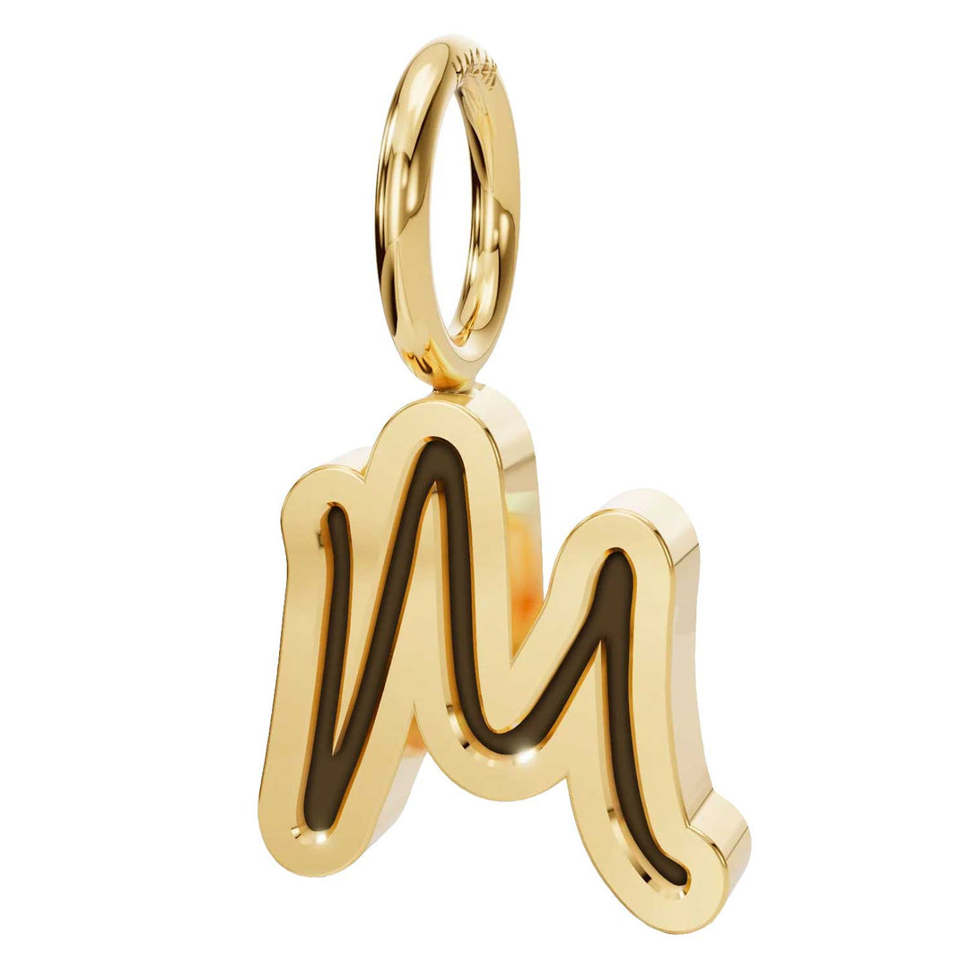 HEATHER B. MOORE 14K YELLOW GOLD HANDWRITTEN INITIAL CHARM A,B,C,D,E,F,G,H,I,J,K,L,M,N,O,P,Q,R,S,T,U,V,W,X,Y,Z