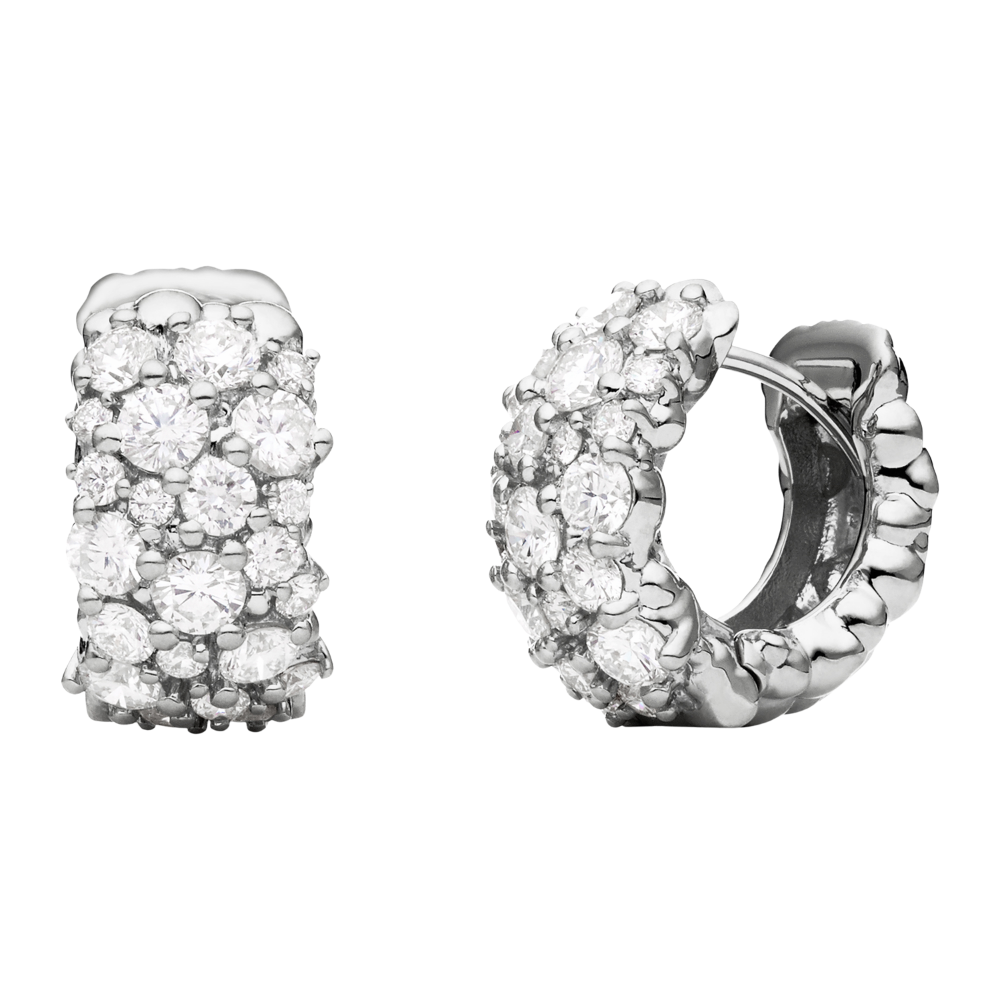 PAUL MORELLI CONFETTI SNAP HOOP EARRING LG 18 WTE-W 2.00CT