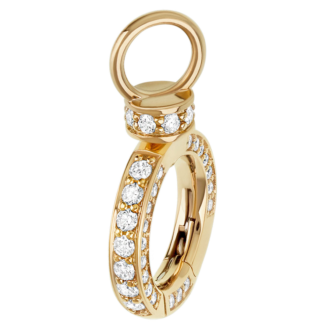 HEATHER B. MOORE Pave Round Swivel Diamon HInge