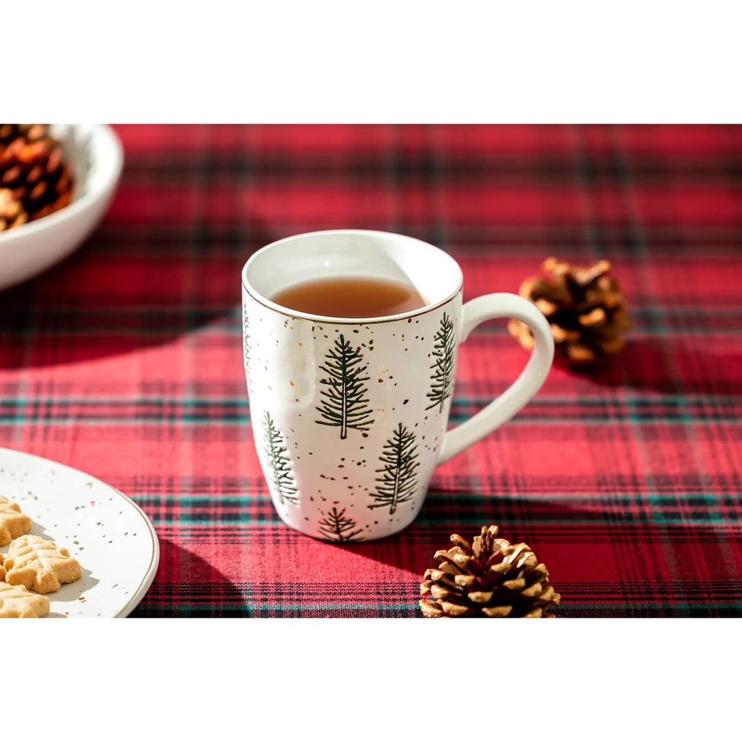 GRACE TEAWARE Snowy Pine Trees Mug