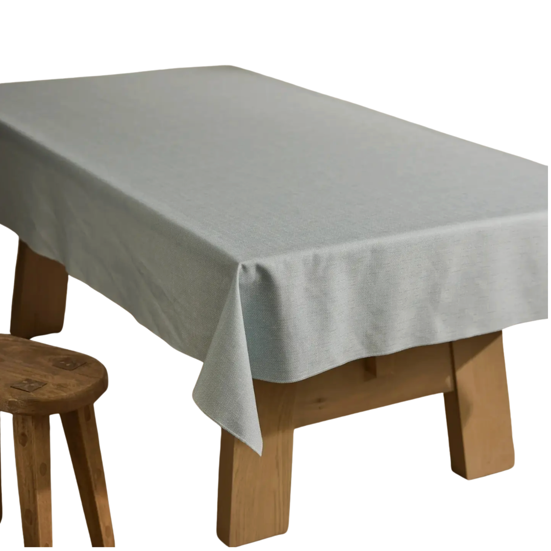 GEOMETRY Chambray Light Blue Table Cloth