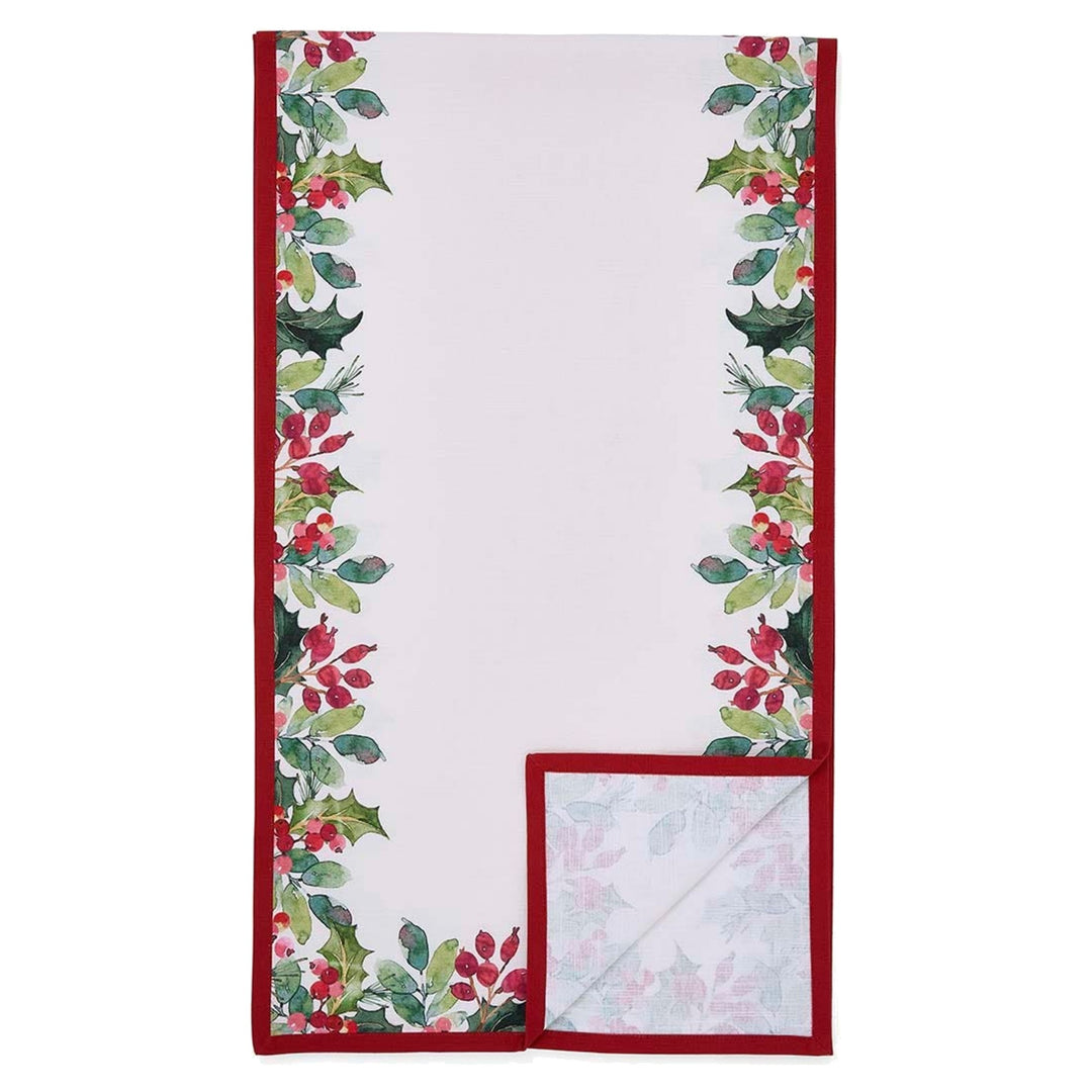 PORTMEIRION Botanic Garden Christmas Holly Table Runner