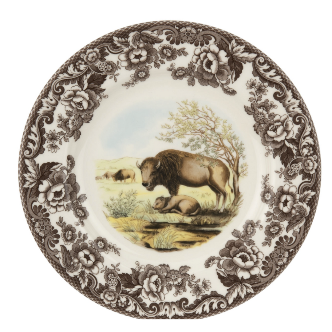 SPODE WOODLAND BISON DINNER PLATE