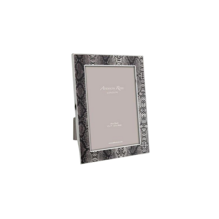 ADDISON ROSS FAUX SNAKE & SILVER FRAME
