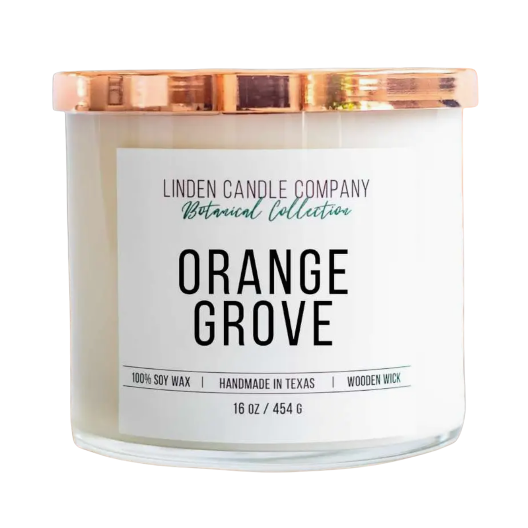 LINDEN CANDLE COMPANY Orange Grove Soy Candle