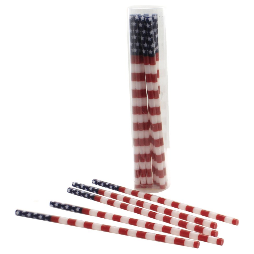 180 DEGREES American Flag Drinking Straws Default Title