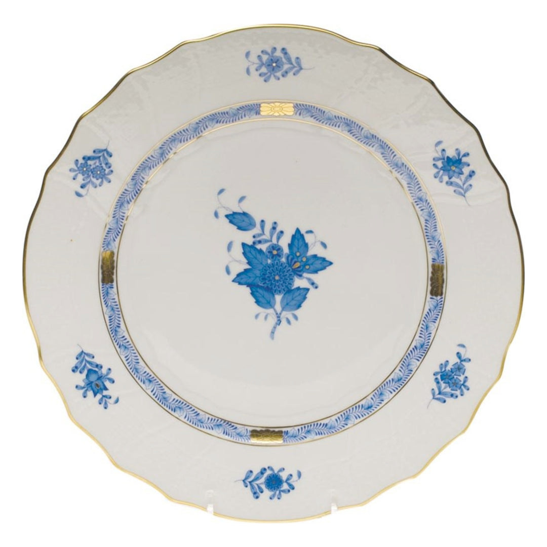HEREND Chinese Bouquet Blue Salad Plate