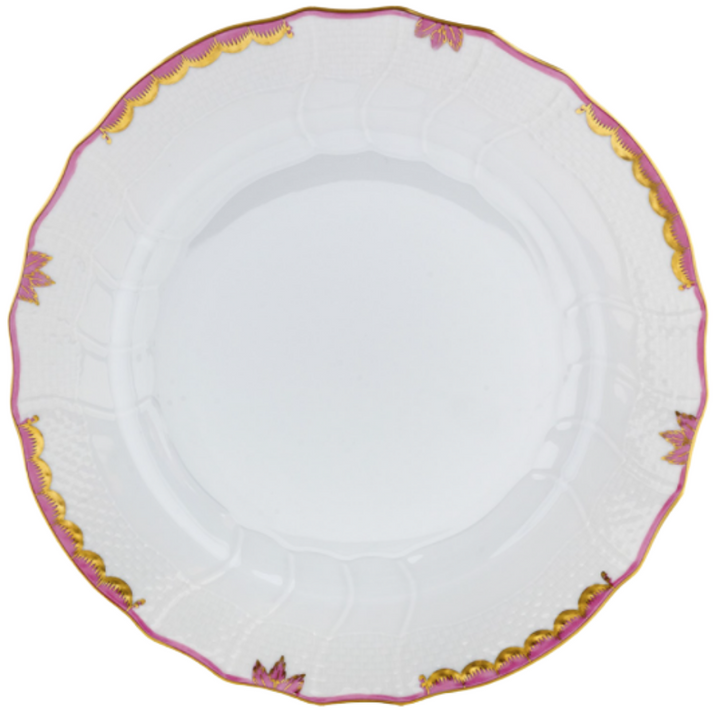 HEREND PRINCESS VICTORIA PINK BREAD AND BUTTER PLATE