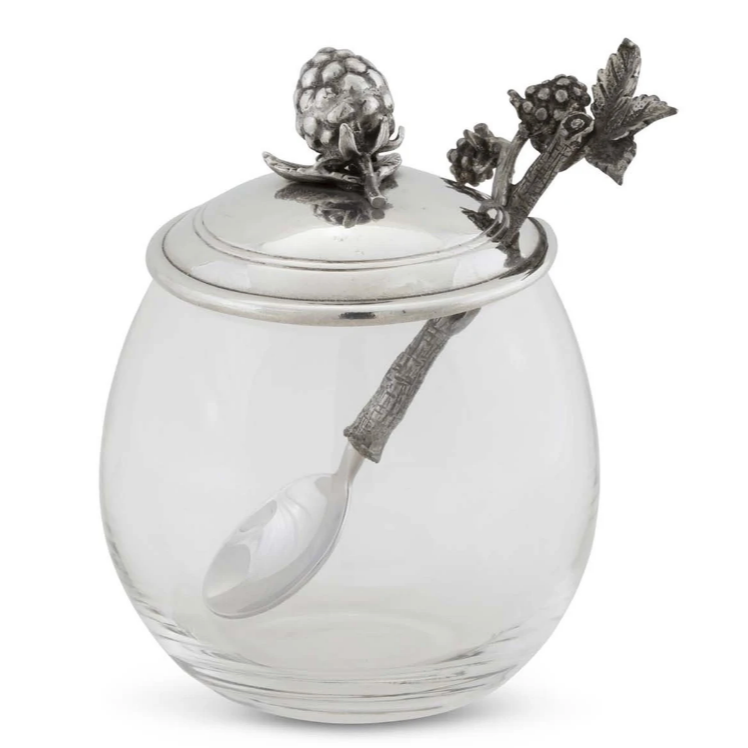 VAGABOND HOUSE BLACKBERRY JAM JAR WITH SPOON