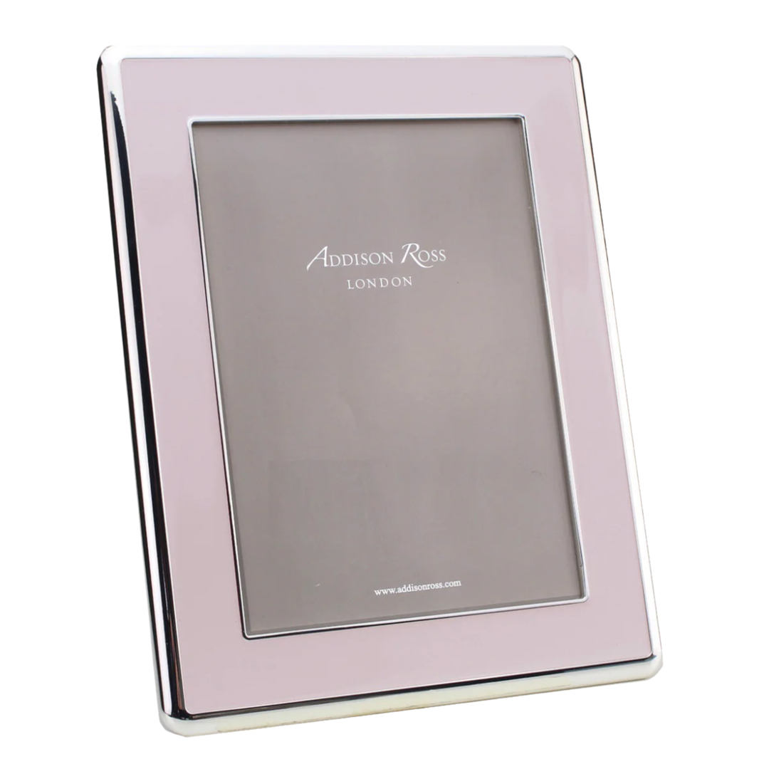 ADDISON ROSS Pale Pink And Silver Curve Frame 8" X 10"