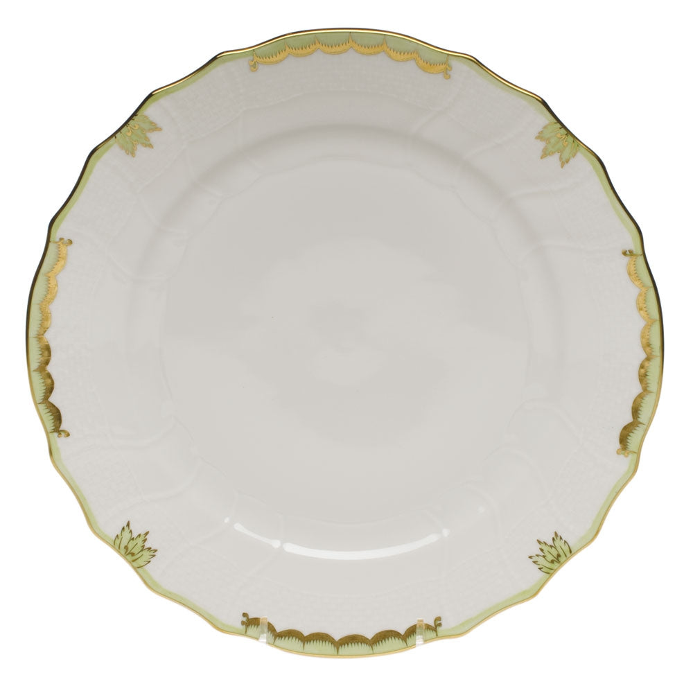 HEREND PRINCESS VICTORIA GREEN DINNER PLATE