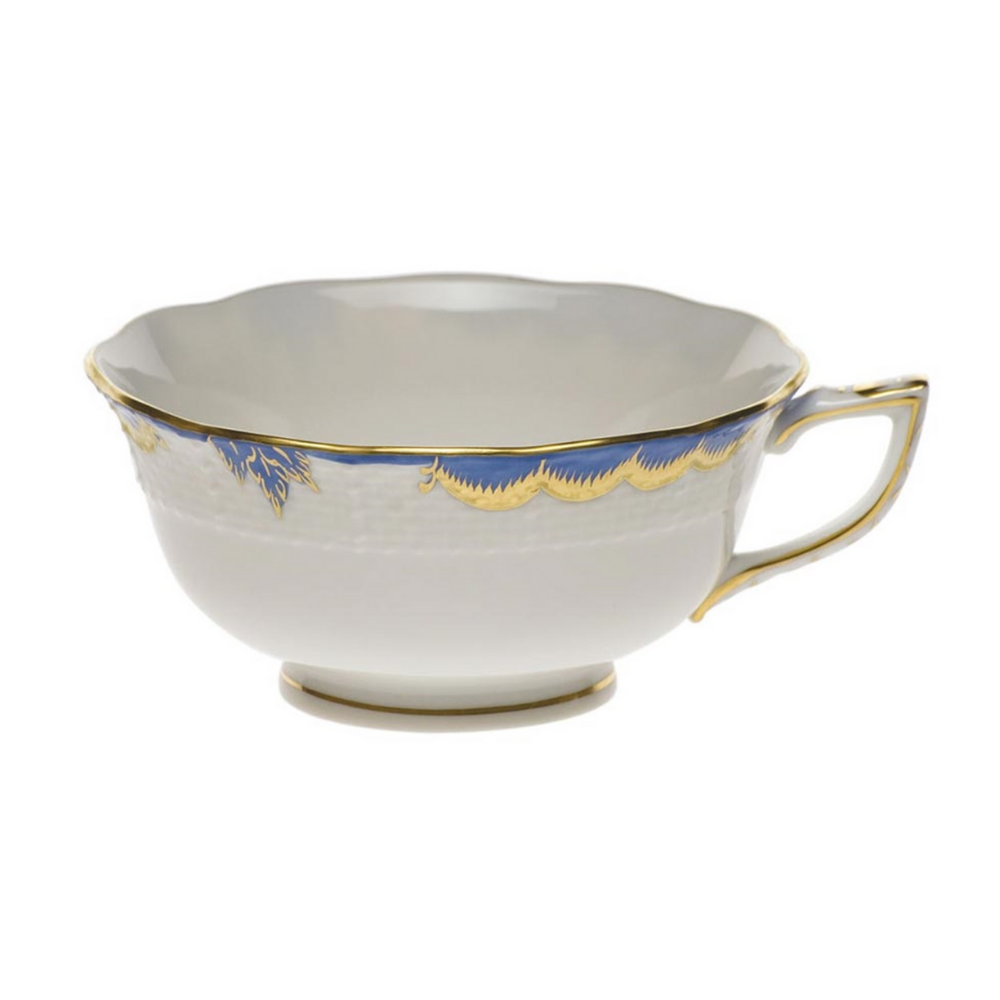 HEREND PRINCESS VICTORIA LIGHT BLUE TEA CUP