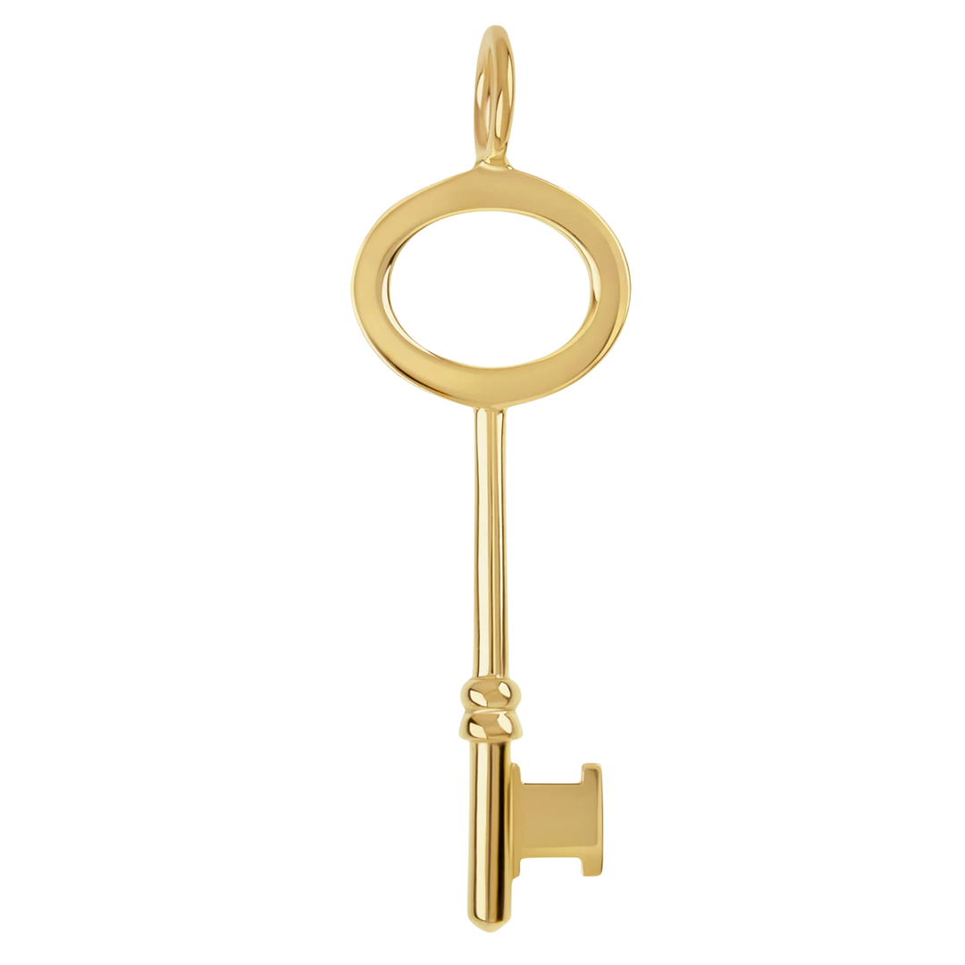 HEATHER B. MOORE Key Tiny Yellow Gold Large Charm Default Title