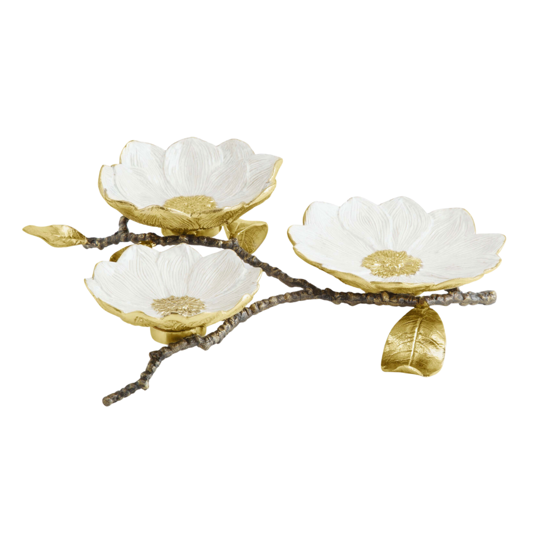 MICHAEL ARAM Vintage Bloom Triple Serving Dish