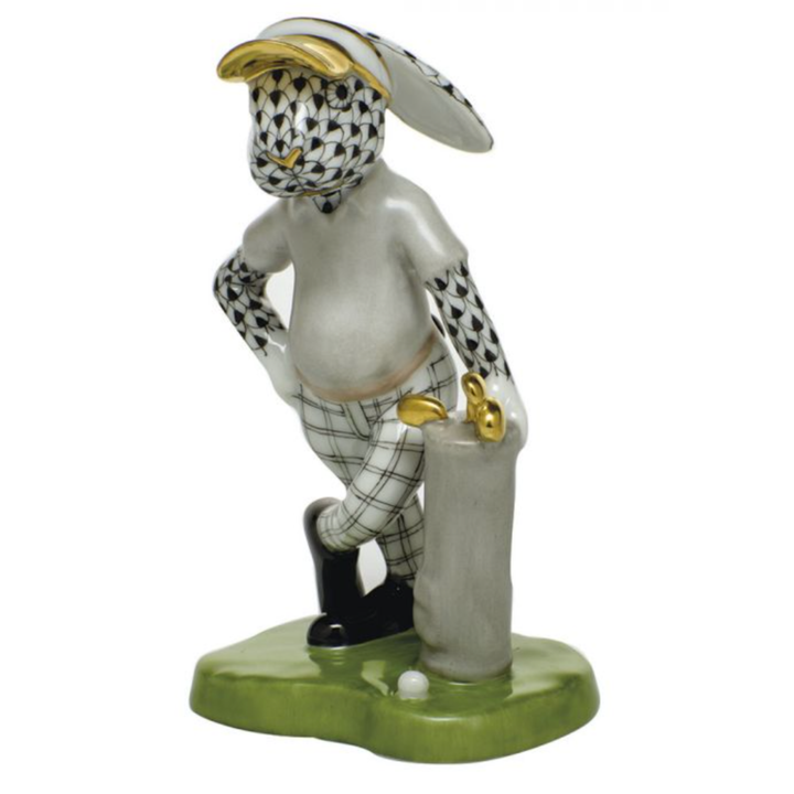 HEREND Golf Bunny BLACK