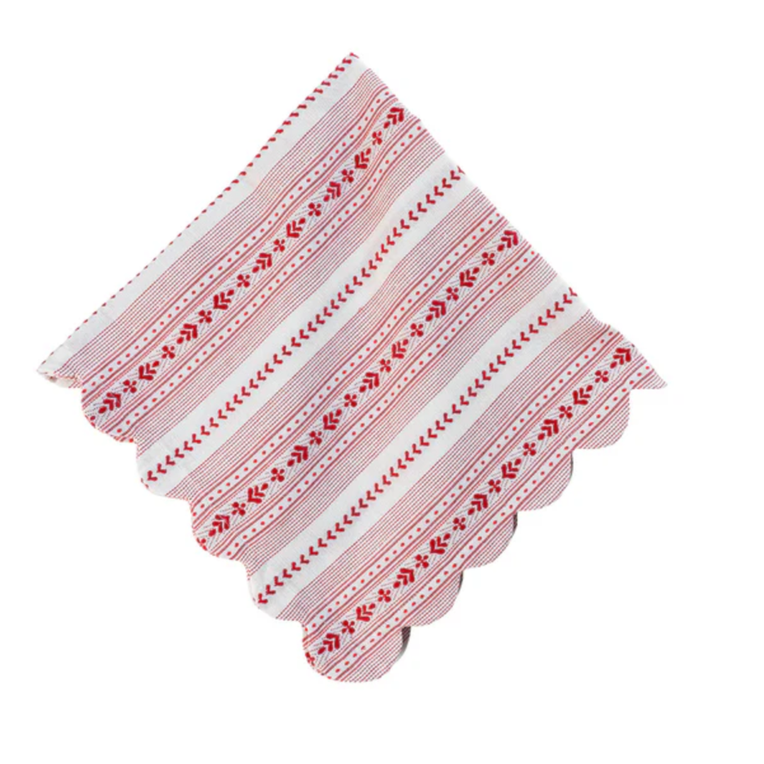 JULISKA Villa Stripe Ruby Napkin Default Title