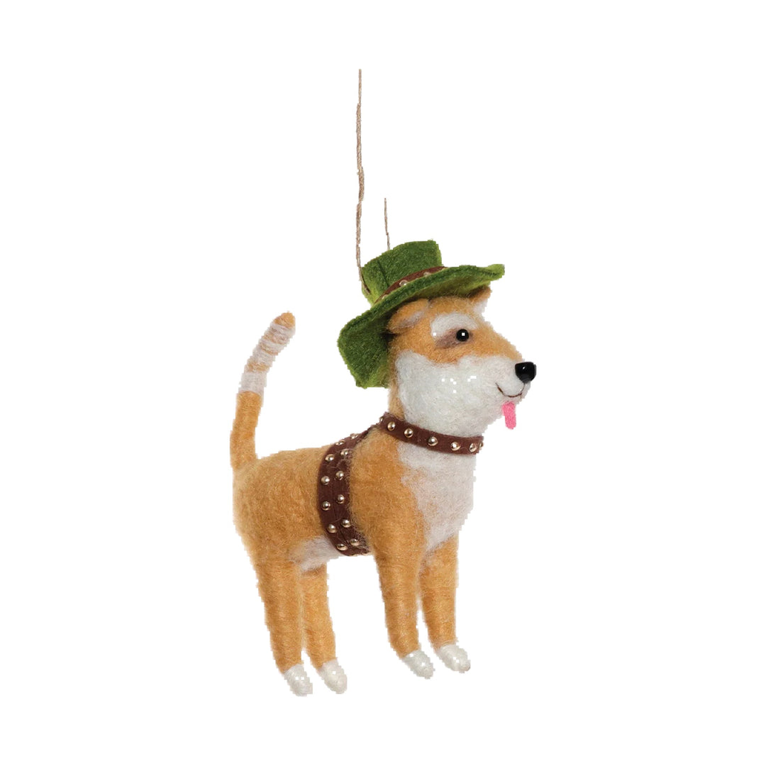 180 DEGREES Wool Western Dog Ornament