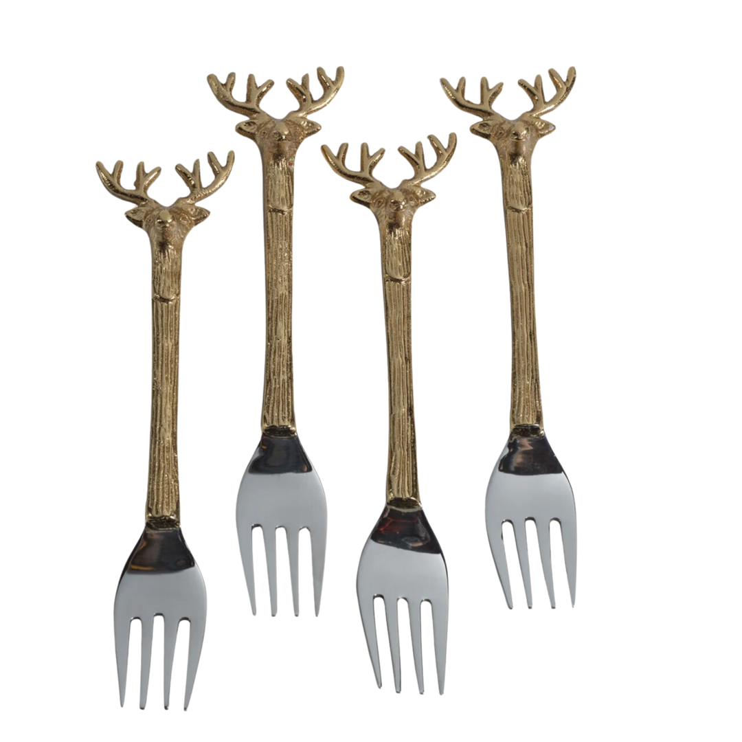 ZODAX Stag's Head Heur D' Oeuvre Forks