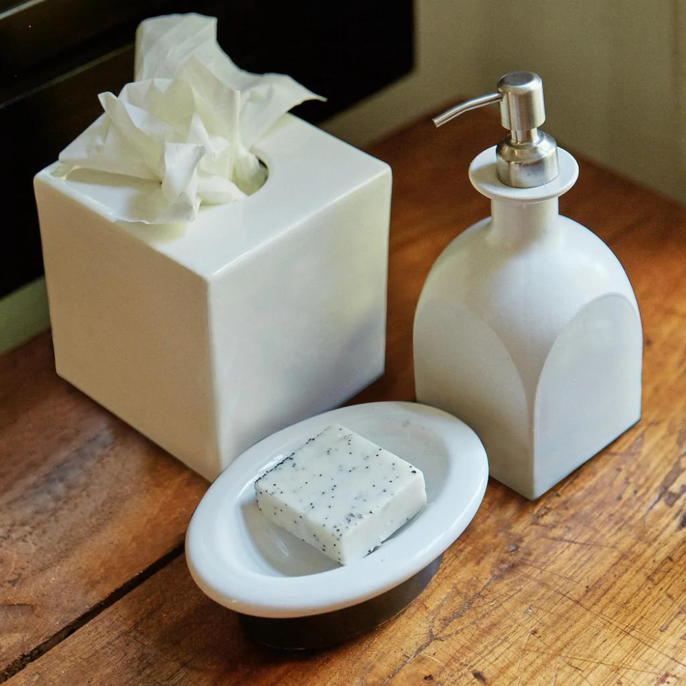 JAN BARBOGLIO Ceramica Blanca White Soap Pump