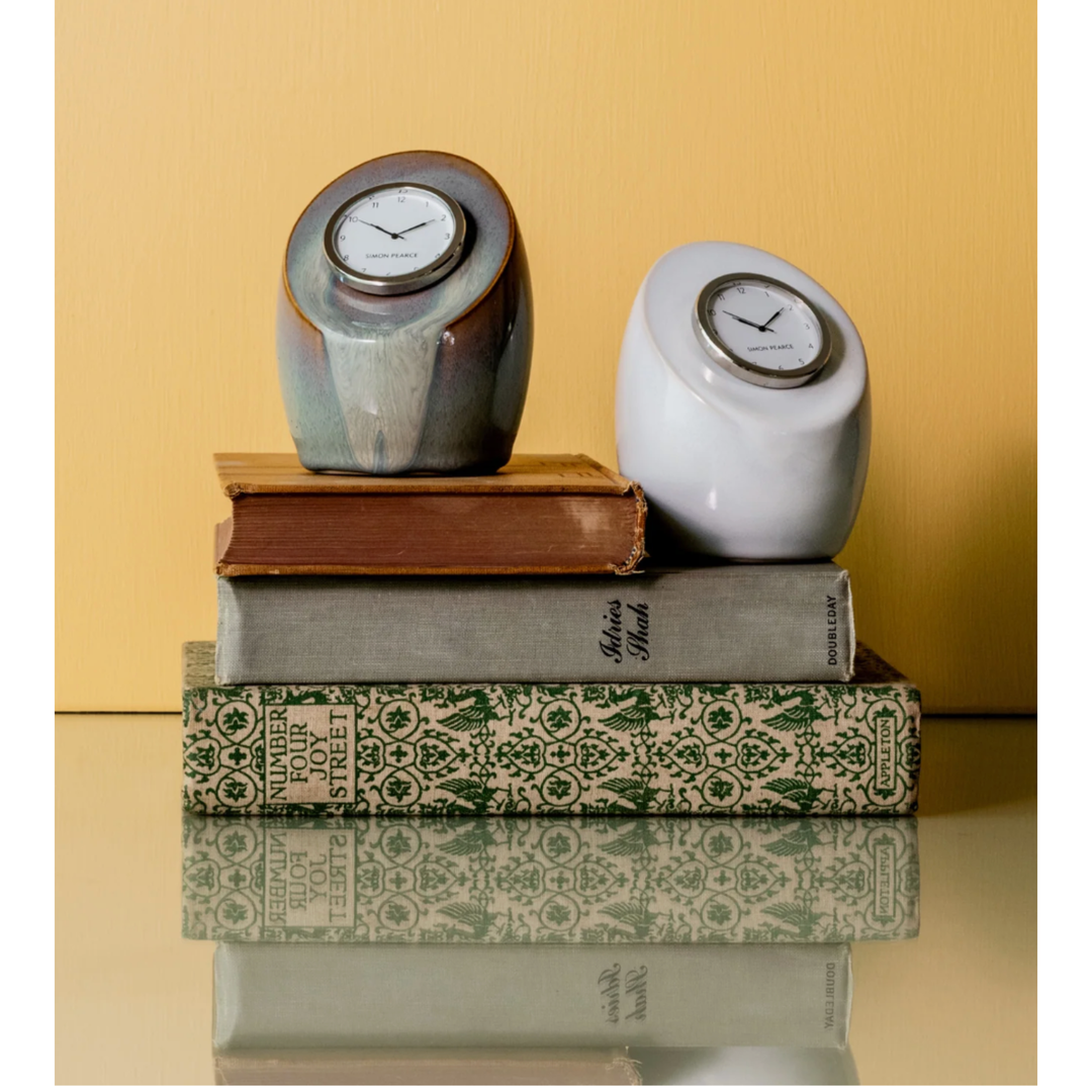 SIMON PEARCE Addison Cloud Pottery Clock