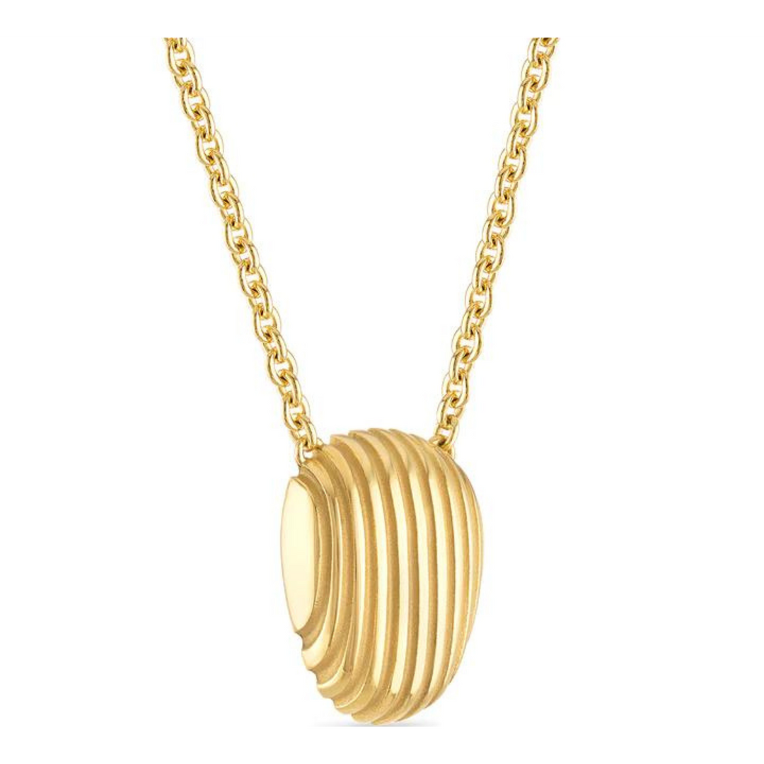 PAMELA ZAMORE ISLA SHEILD NECKLACE IN YELLOW GOLD